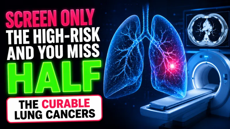 Screen Only the High-Risk and You Miss Half the Curable Lung Cancers